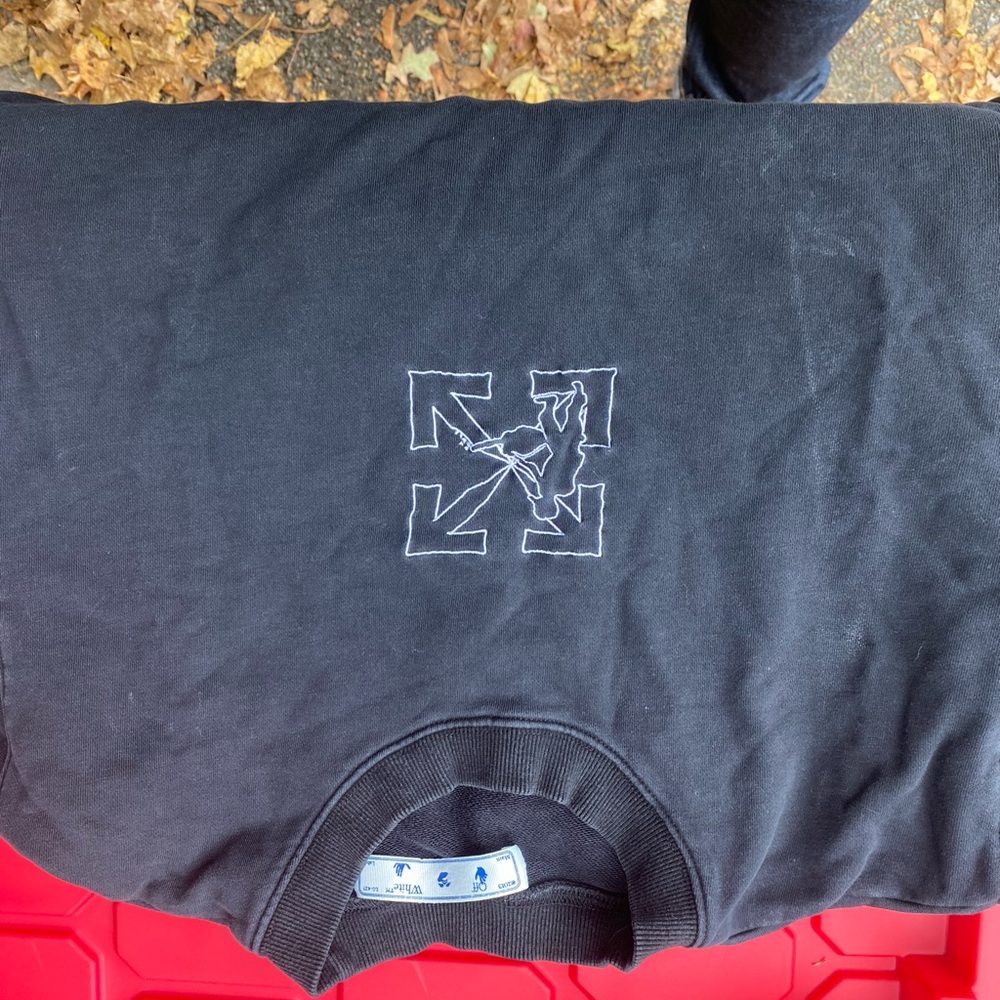Off-White Charcoal Sweatshirt with White Tag